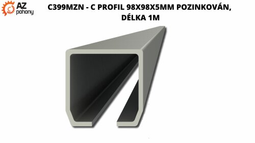 C399MZN - C profil 98x98x5mm pozinkován, délka 1m